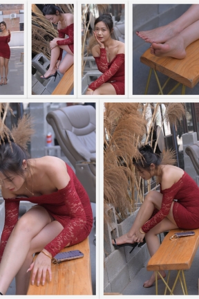 M04 包臀裙+凉高足底1（含特写）美女外拍 918张